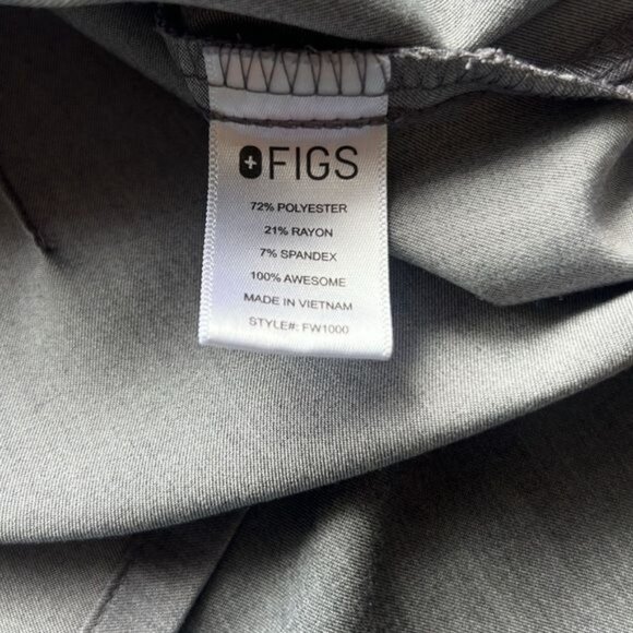 Figs Womens Technical Collection Scrub Top V-Neck Gray Size Small Lightweight & - Picture 5 of 10